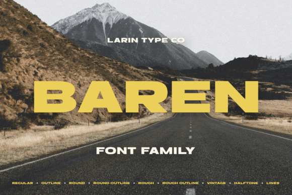 Baren Font: A Bold Display Typeface for Impactful Campaigns