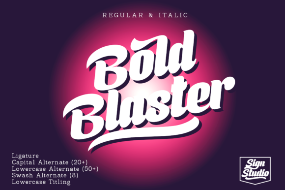 Boldblaster Font: A Retro Display Typeface for Crafters and Makers