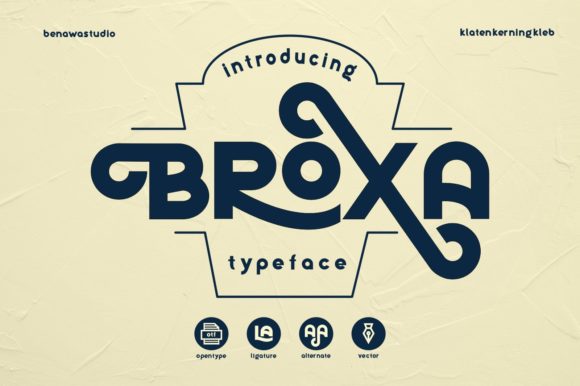 Broxa Font: A Vintage-Style Typeface for Craft Creators