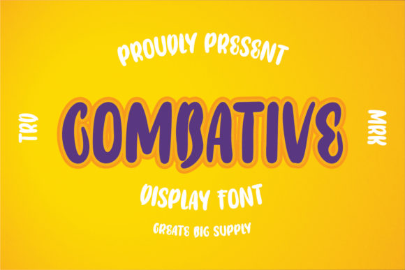 Combative Font: A Playful Display Typeface for Creative Projects