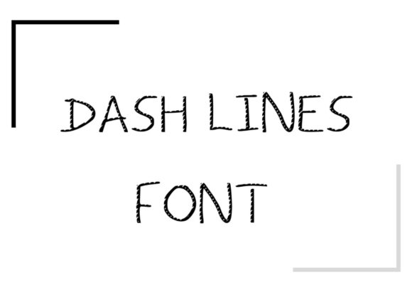 Dash Lines Font for Whimsical and Modern Design Projects