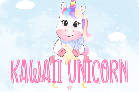 Kawaii Unicorn Font for Digital Branding and Display Typography