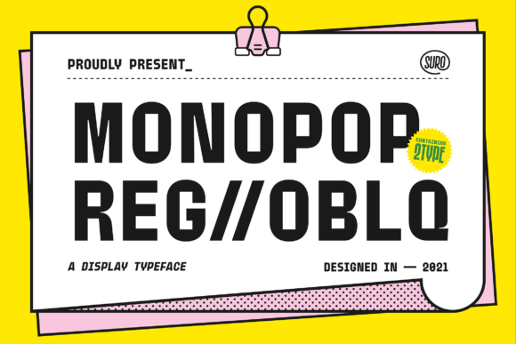 Monopop Font: A Playful Display Typeface for Creative Branding