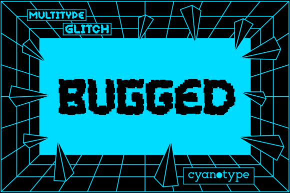 MultiType Glitch Bugged Font for Trendy Branding and Display Design