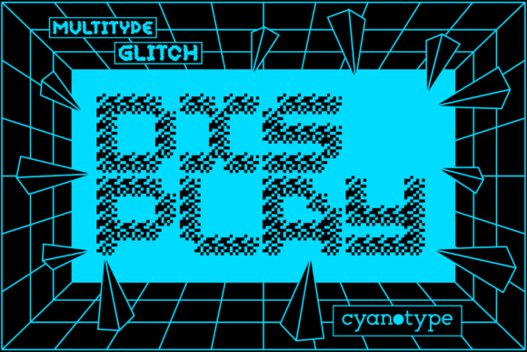 MultiType Glitch Display Font for Trendy Branding and Creative Designs