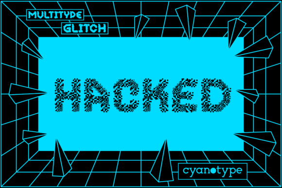 MultiType Glitch Hacked Font for Trendy Branding and Creative Design