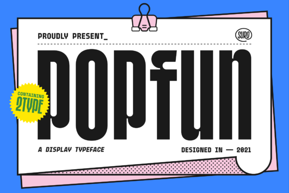 Popfun Font: A Playful Display Typeface for Creative Makers