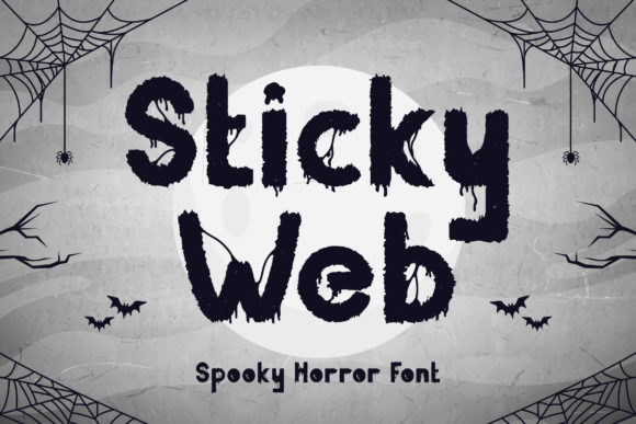 Sticky Web Font: Spooky Typography for Halloween Design Projects